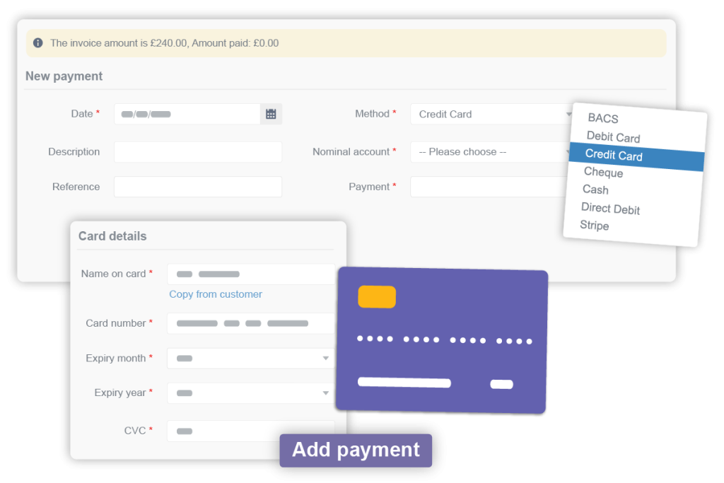 Collect payments from the office