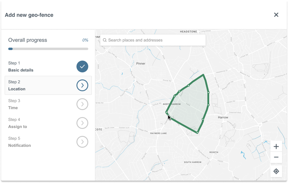 fleet management software geo fence feature